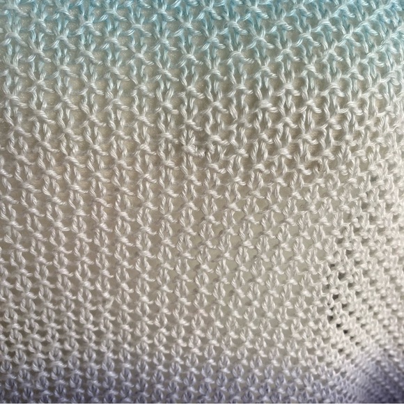 J. Crew Dip Dyed Beach Sweater Linen Crewneck Open Knit Coastal Relaxed Resort S - Picture 4 of 16